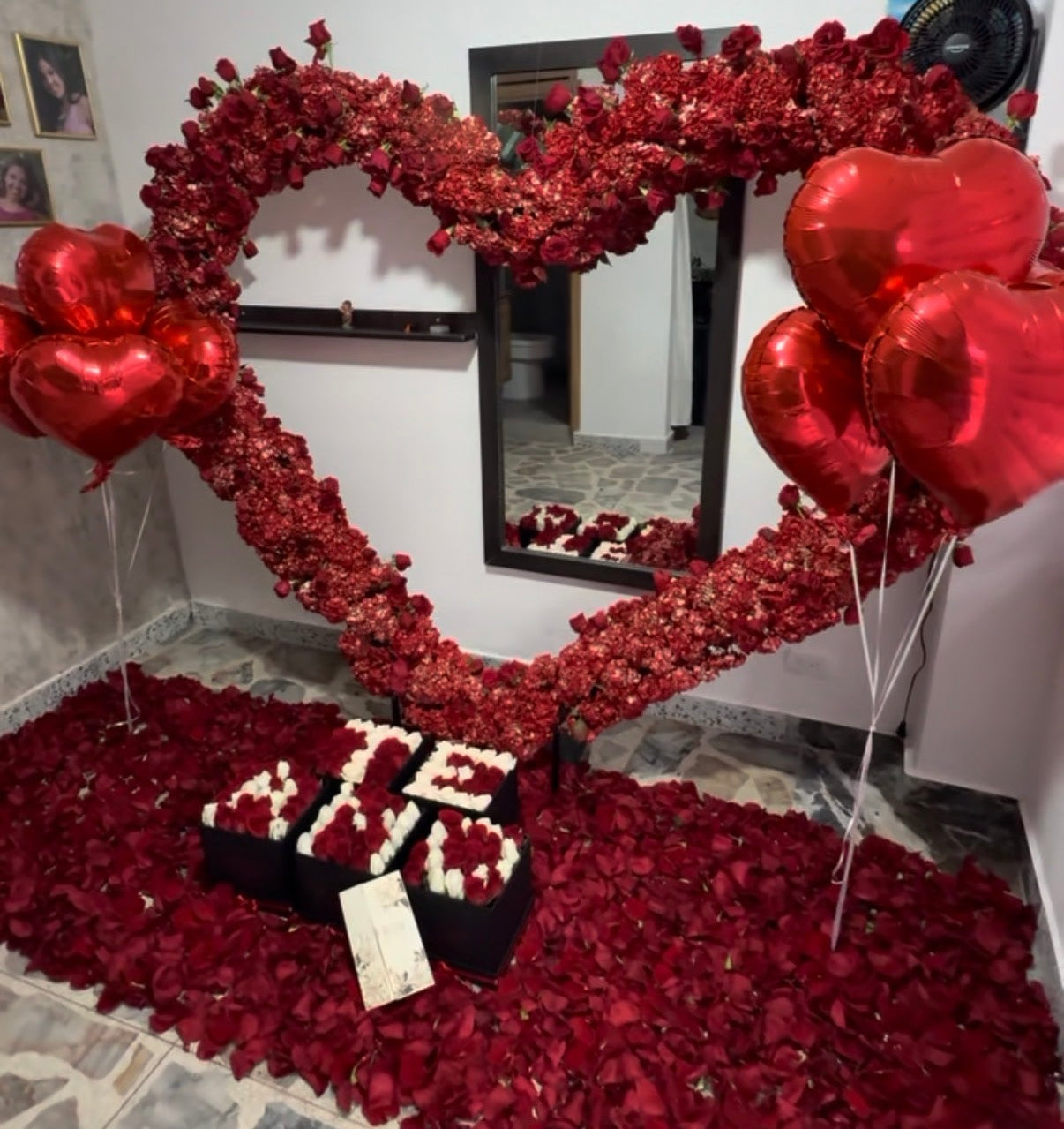 Corazon 2 metros En Hortencias