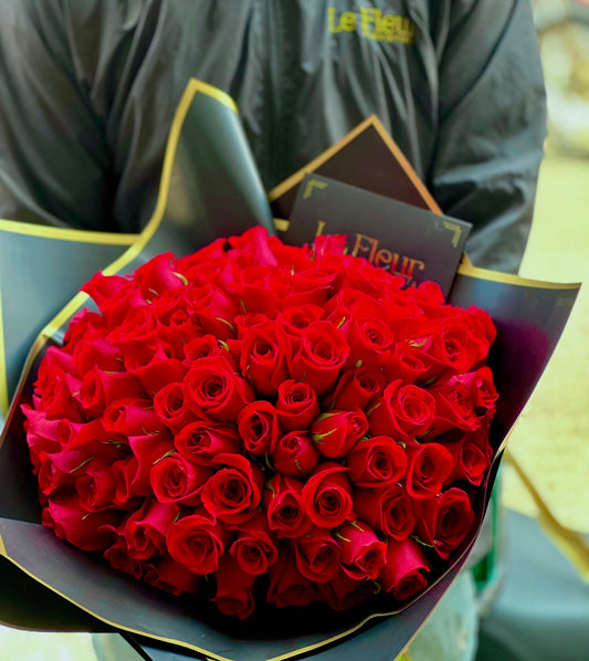 Buquet De 100 Rosas De Exportacion Rojo Grande 🌹