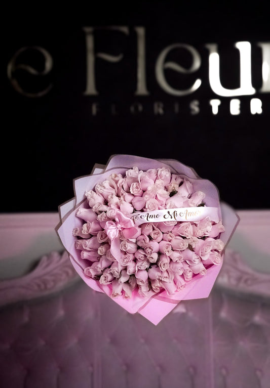 Buquet De 100 Rosas De Exportacion Rosado Grande🩷
