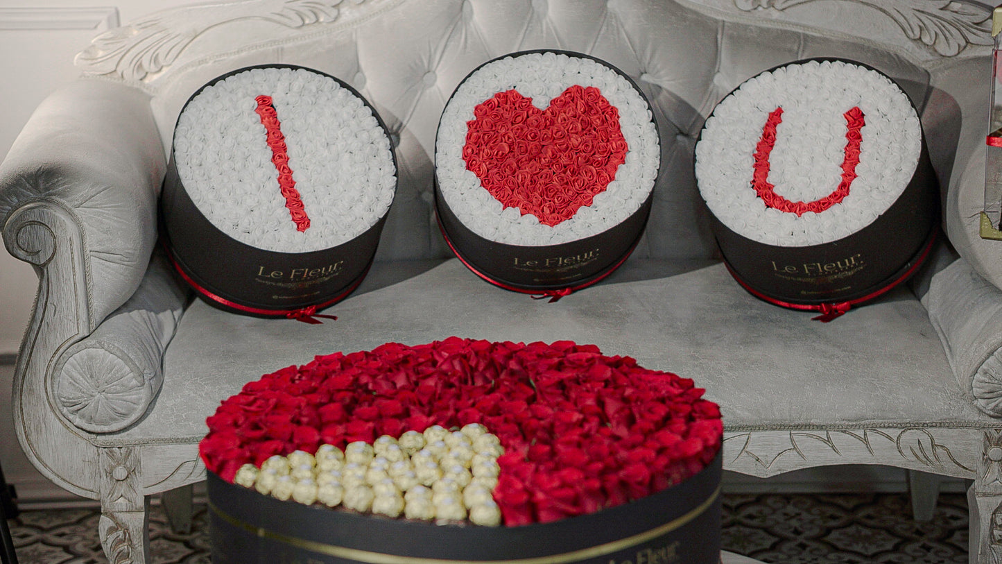 Cajas I❤️U En Rosas Eternas XL